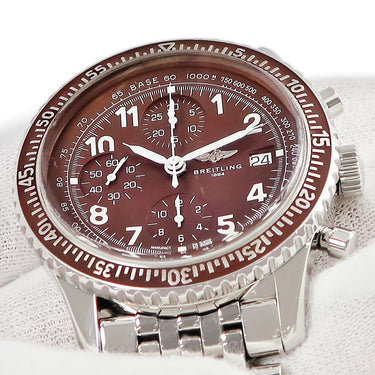 腕時計 ブライトリング BREITLING アヴィアスター A13024 自動巻き メンズ ブラウン デイト スモールセコンド クロノグラフ