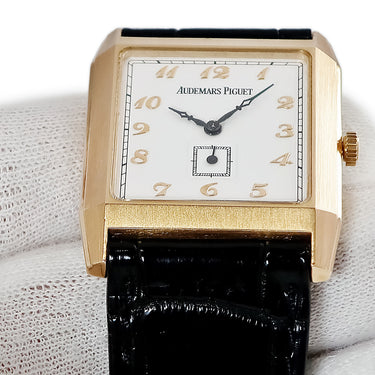 腕時計 オーデマピゲ AUDEMARS PIGUET ディフォルマ BR4835/002 手巻き メンズ K18RG無垢 アラビア スモセコ スクエア アンティーク