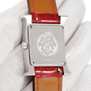 腕時計 エルメス HERMES Hウォッチ PM HH1.210a クオーツ レディース H型 ホワイト アラビア スクエア 純正ダイヤ スモールモデル