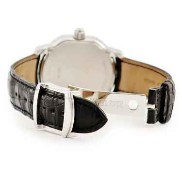 腕時計 ダニエルロート Daniel Roth メトロポリタン 857.X.10 自動巻き メンズ AM/PM表示 シルバー アラビア ワールドタイマー 青針