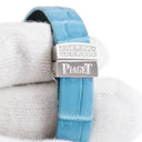 腕時計 ピアジェ PIAGET ライムライト G0A26056 クオーツ レディース K18WG無垢 純正ダイヤ ブルー シェル アラビア