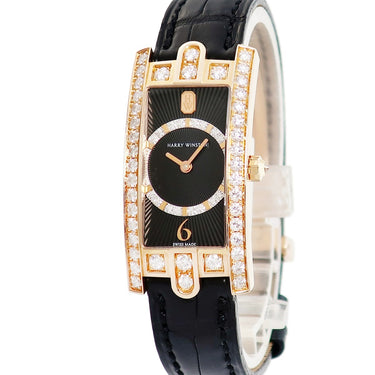 腕時計 ハリーウィンストン Harry Winston アヴェニューC アールデコ AVCQHM19RR031 クオーツ レディース K18RG無垢 純正ダイヤ ギョウシェ