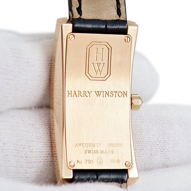 腕時計 ハリーウィンストン Harry Winston アヴェニューC アールデコ AVCQHM19RR031 クオーツ レディース K18RG無垢 純正ダイヤ ギョウシェ