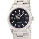 腕時計 ロレックス ROLEX エクスプローラー 1 14270 E番 自動巻き メンズ E番 ブラックアウト シルバーレター トリチウム