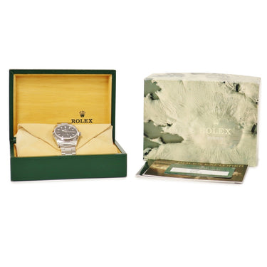 腕時計 ロレックス ROLEX エクスプローラー 1 14270 E番 自動巻き メンズ E番 ブラックアウト シルバーレター トリチウム