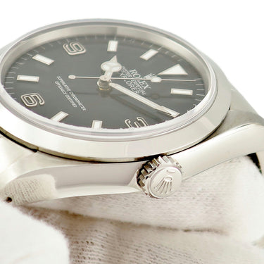 腕時計 ロレックス ROLEX エクスプローラー 1 14270 E番 自動巻き メンズ E番 ブラックアウト シルバーレター トリチウム