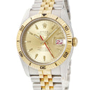 腕時計 ロレックス ROLEX デイトジャスト ターノグラフ 116263 F番 自動巻き メンズ F番 K18YG×SS コンビ シャンパン バー 回転ベゼル