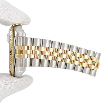 腕時計 ロレックス ROLEX デイトジャスト ターノグラフ 116263 F番 自動巻き メンズ F番 K18YG×SS コンビ シャンパン バー 回転ベゼル