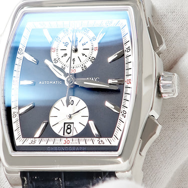 腕時計 IWC IWC ダ・ヴィンチ クロノグラフ ローレウス IW376404 自動巻き メンズ ダークブルー デイト トノー 限定