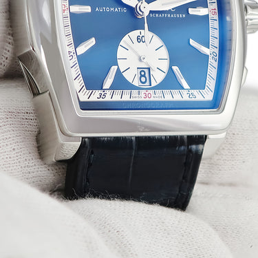 腕時計 IWC IWC ダ・ヴィンチ クロノグラフ ローレウス IW376404 自動巻き メンズ ダークブルー デイト トノー 限定