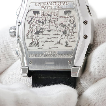 腕時計 IWC IWC ダ・ヴィンチ クロノグラフ ローレウス IW376404 自動巻き メンズ ダークブルー デイト トノー 限定