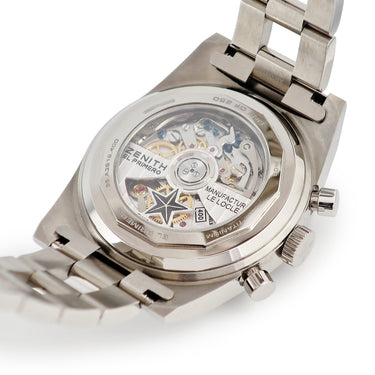 腕時計 ゼニス ZENITH クロノマスター リバイバル エアウェイト カバーガール 95.A3818.400/51.M3818 自動巻き メンズ ブルー 限定