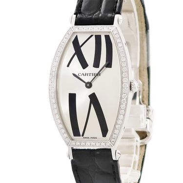 腕時計 カルティエ Cartier トノー LM アニメーションダイヤル WE400831 手巻き メンズ K18WG無垢 純正ダイヤ ローマン トノウ