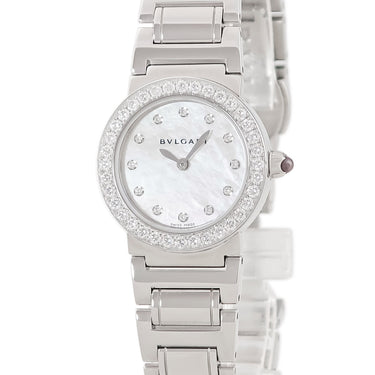 腕時計 ブルガリ BVLGARI ブルガリブルガリ BBL26S/D クオーツ レディース 純正ダイヤ ホワイト シェル ラウンド