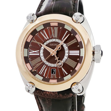 腕時計 セイコー SEIKO ガランテ GMT ニューゲーム ヴィクター SBLM008 8L36-00D0 自動巻き メンズ K18PG×SS コンビ 純正ダイヤ