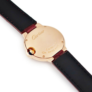 腕時計 カルティエ Cartier バロンブルー ドゥ カルティエ WJBB0018 クオーツ レディース K18RG無垢 純正ダイヤ シルバー 青針