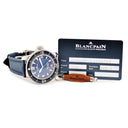 腕時計 ブランパン BLANCPAIN フィフティ ファゾムス 5015D-1140-52B 自動巻き メンズ ブルー ダイバーズ デイト ギョウシェ