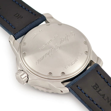 腕時計 ブランパン BLANCPAIN フィフティ ファゾムス 5015D-1140-52B 自動巻き メンズ ブルー ダイバーズ デイト ギョウシェ