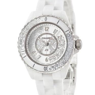腕時計 シャネル CHANEL J12 20 H6477 クオーツ レディース 純正ダイヤ 白 20周年記念 限定 ラウンド
