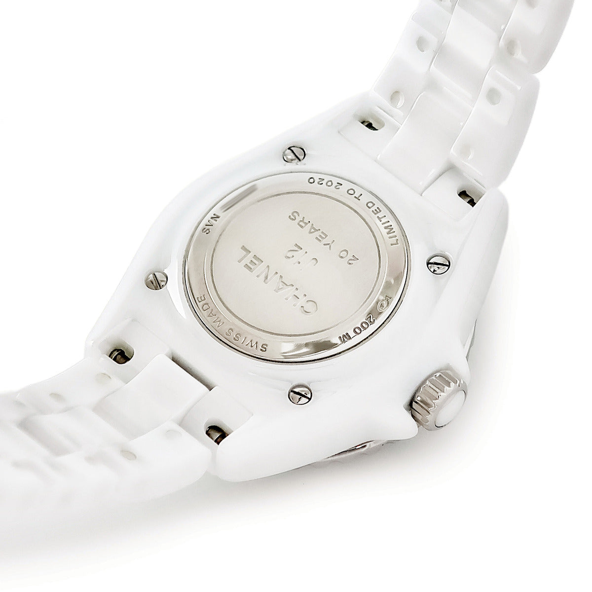【稼働品・保証書あり】CHANELラ・ロンド腕時計ホワイト シャネル CHANEL J12 20 H6477 クオーツ レディース 純正ダイヤ 白 20