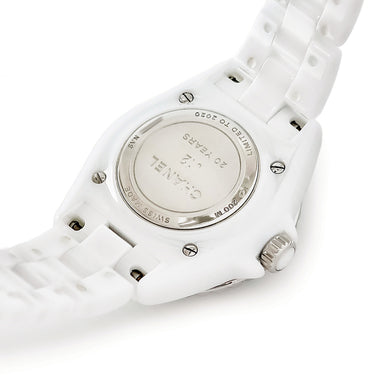 腕時計 シャネル CHANEL J12 20 H6477 クオーツ レディース 純正ダイヤ 白 20周年記念 限定 ラウンド