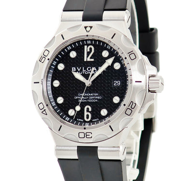 腕時計 ブルガリ BVLGARI ディアゴノ プロフェッショナル スクーバ アクア DP42BSVDSD DP42SSD 自動巻き メンズ ブラック デイト
