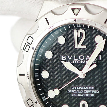 腕時計 ブルガリ BVLGARI ディアゴノ プロフェッショナル スクーバ アクア DP42BSVDSD DP42SSD 自動巻き メンズ ブラック デイト