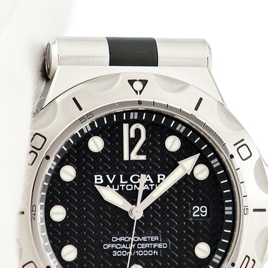 腕時計 ブルガリ BVLGARI ディアゴノ プロフェッショナル スクーバ アクア DP42BSVDSD DP42SSD 自動巻き メンズ ブラック デイト