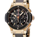 腕時計 ウブロ HUBLOT ビッグバン ゴールド セラミック 301.PB.131.PB 自動巻き メンズ K18RG無垢 クロノグラフ ブラック