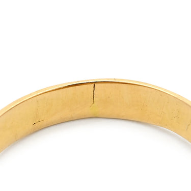 ノンブランド NON BRAND 印台リング イエローゴールド K18YG リング 指輪 スクエア 長角 18K 750YG 14.5号