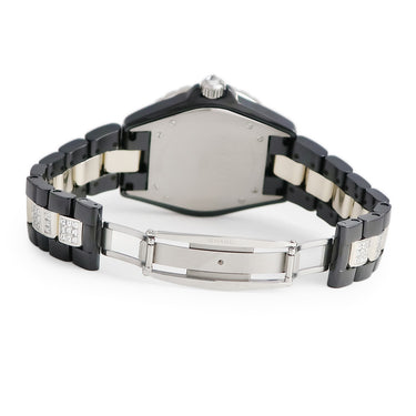 腕時計 シャネル CHANEL J12 42mm オートマティック H7418 自動巻き メンズ OH済 ブラック ダイヤ バゲットカット セラミック