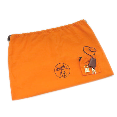 エルメス HERMES エールバッグPM 31 ナチュラル×ブラウン トワルアッシュ トワルミリタリー ヴァッシュハンター 2WAYバッグ シルバー金具 茶