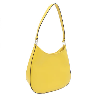 プラダ PRADA クレオ 1BC499 イエロー レザー ブラッシュドレザー ショルダーバッグ シルバー金具 黄色 SPAZZOLATO