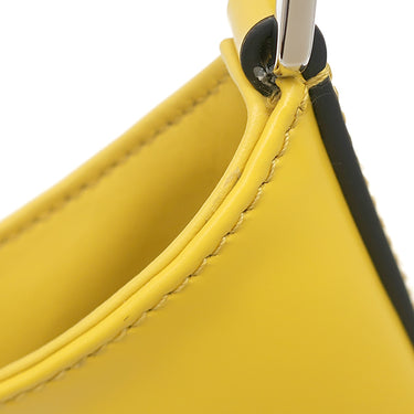 プラダ PRADA クレオ 1BC499 イエロー レザー ブラッシュドレザー ショルダーバッグ シルバー金具 黄色 SPAZZOLATO