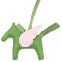 エルメス HERMES ロデオPM ペガサス ヴェールユッカ×ヴェールクリケット×モーヴペール アニョーミロ バッグチャーム 緑 ピンク