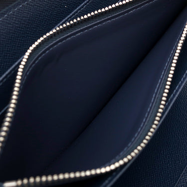 ルイヴィトン LOUIS VUITTON ジッピー オーガナイザーNM M60035 ブルーマリーヌ エピレザー 長財布 シルバー金具 紺 ネイビー