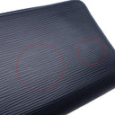 ルイヴィトン LOUIS VUITTON ジッピー オーガナイザーNM M60035 ブルーマリーヌ エピレザー 長財布 シルバー金具 紺 ネイビー