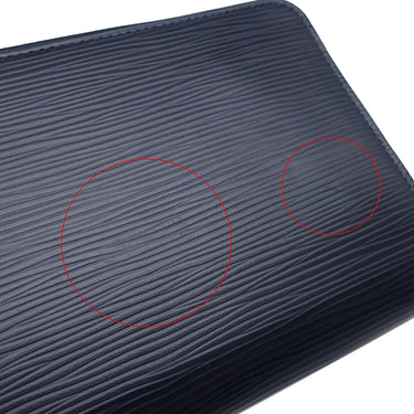 ルイヴィトン LOUIS VUITTON ジッピー オーガナイザーNM M60035 ブルーマリーヌ エピレザー 長財布 シルバー金具 紺 ネイビー