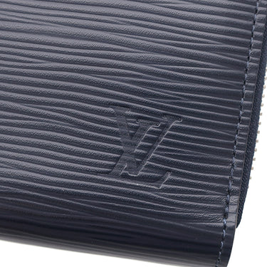 ルイヴィトン LOUIS VUITTON ジッピー オーガナイザーNM M60035 ブルーマリーヌ エピレザー 長財布 シルバー金具 紺 ネイビー