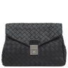 ボッテガヴェネタ BOTTEGA VENETA イントレチャート クラッチバッグ 630233 ブラック レザー セカンドバッグ シルバー金具 クラッチバッグ ドキュメントホルダー
