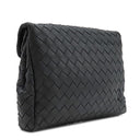 ボッテガヴェネタ BOTTEGA VENETA イントレチャート クラッチバッグ 630233 ブラック レザー セカンドバッグ シルバー金具 クラッチバッグ ドキュメントホルダー
