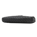 ボッテガヴェネタ BOTTEGA VENETA イントレチャート クラッチバッグ 630233 ブラック レザー セカンドバッグ シルバー金具 クラッチバッグ ドキュメントホルダー