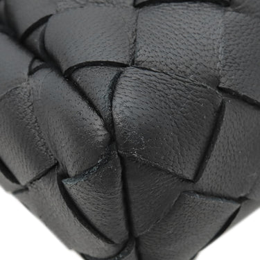 ボッテガヴェネタ BOTTEGA VENETA イントレチャート クラッチバッグ 630233 ブラック レザー セカンドバッグ シルバー金具 クラッチバッグ ドキュメントホルダー