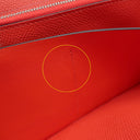 エルメス HERMES ケリーウォレット ヴェルソ ブルーブライトン×カプシーヌ ヴォーエプソン 長財布 シルバー金具 青 オレンジ バイカラー