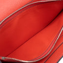 エルメス HERMES ケリーウォレット ヴェルソ ブルーブライトン×カプシーヌ ヴォーエプソン 長財布 シルバー金具 青 オレンジ バイカラー