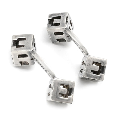 エルメス HERMES ロゴ キューブ カフス シルバー シルバー925 カフス SV925