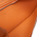 エルメス HERMES ベアンスフレ オレンジ シェーブル 長財布 シルバー金具 二つ折り財布