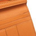 エルメス HERMES ベアンスフレ オレンジ シェーブル 長財布 シルバー金具 二つ折り財布