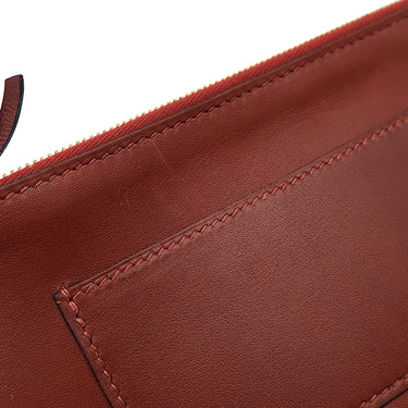 エルメス HERMES ドゴンデュオ ドゴンGM ルージュアッシュ ヴォーガリバー 長財布 ゴールド金具 赤