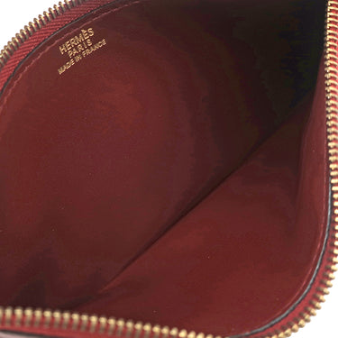 エルメス HERMES ドゴンデュオ ドゴンGM ルージュアッシュ ヴォーガリバー 長財布 ゴールド金具 赤